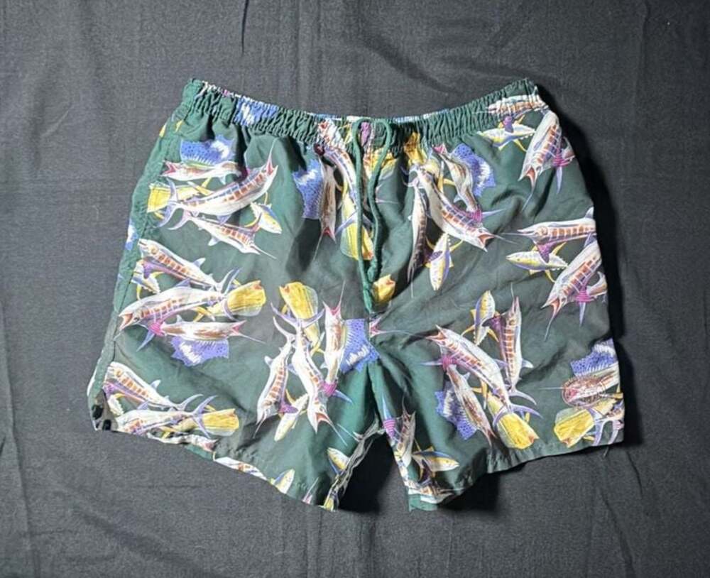 Environmental Artwear Vintage Fish Pattern Men's Swim Trunks